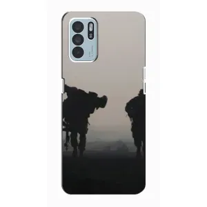 Чехлы на военную тематику для Oppo Reno6 Z (Бой солдат)