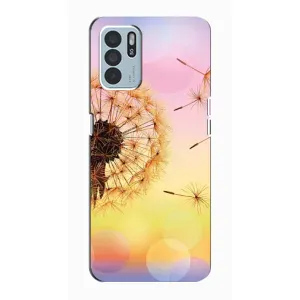 Силиконовый Чехол с одуванчиками на Oppo Reno6 Z (Цветок-одуванчик)