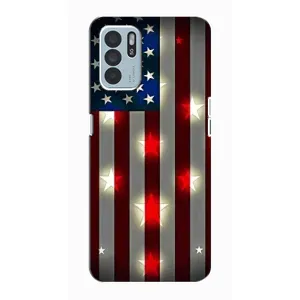 Чехол Флаг USA для Oppo Reno6 Z (Флаг США 2)