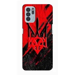Чехлы УПА (Красно-Чёрный) на Oppo Reno6 Z (Герб в цвете УПА)