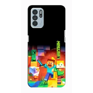 Чохли для Oppo Reno6 Z (Персонажі МайнКрафт) (Герой Майнкрафт)