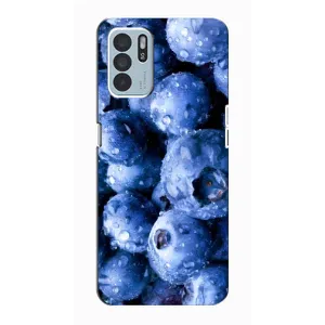 Чехол с изображением вкусной еды для Oppo Reno6 Z (Голубика)