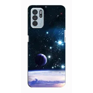Чехол (ТПУ) с планетами на Oppo Reno6 Z (Космический вид)