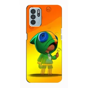 Чохол Бравл Старс для Oppo Reno6 Z (LEON в кофті)