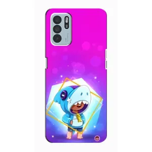 Чохол Бравл Старс для Oppo Reno6 Z (Леон у костюмі Акули)