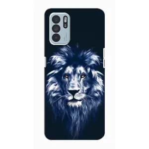 Чохол з картинкою на Oppo Reno6 Z (Лев – синій)
