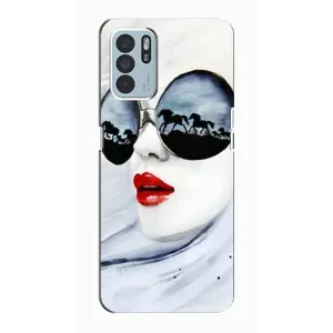 Чехол с картинкой Модные Девчонки Oppo Reno6 Z (Любительница коней)