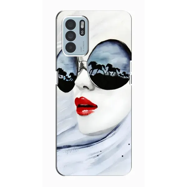 Чехол с рисунком «Любительница коней» для OPPO Reno6 Z Чехол с рисунком «Любительница коней» для OPPO Reno6 Z