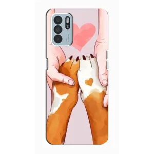 Чохол (ТПУ) Милі песики для Oppo Reno6 Z (Любов до собак)