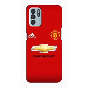 Силиконовые Чехлы принт Футбол на Oppo Reno6 Z (Man United)