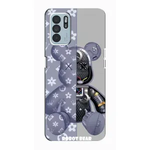 Силіконовий чохол для Oppo Reno6 Z (Ведмідь Louis Vuitton)