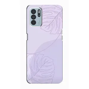 Чехол цветочный дизайн для Oppo Reno6 Z (Монстера фиолетовая)