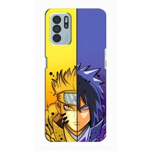 Купить Чехлы на телефон с принтом Anime для Oppo Reno6 Z (Naruto Vs Sasuke)