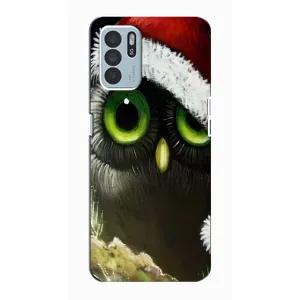 Чохли з принтом СОВИ для Oppo Reno6 Z (Новорічна Сова)