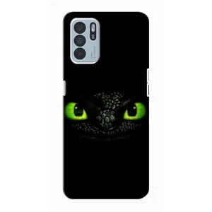 Чехол дракон Беззубик для Oppo Reno6 Z (Глаза Беззубика)
