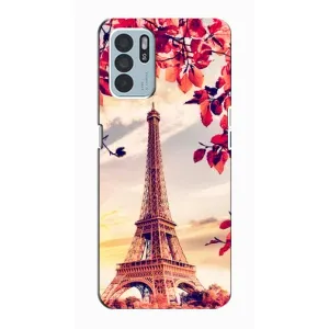 Чехол с Эйфелевой башней на Oppo Reno6 Z (Paris photo)