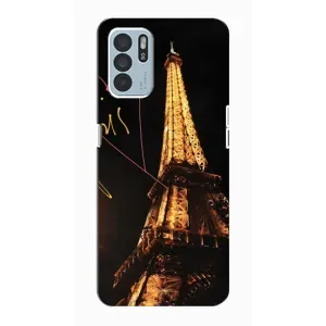 Чехол с Эйфелевой башней на Oppo Reno6 Z (Paris)