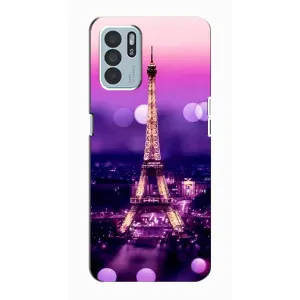 Чехол с Эйфелевой башней на Oppo Reno6 Z (Париж башня)