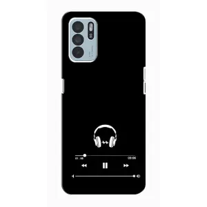 Чехол с картинками на черном фоне для Oppo Reno6 Z (Плеер)