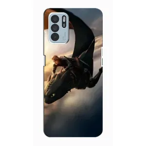 Чехол дракон Беззубик для Oppo Reno6 Z (Полет Беззубика)
