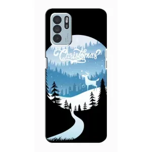 Силиконовый бампер на рождество для Oppo Reno6 Z (Рождественский Олень)