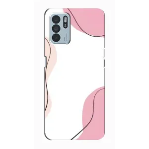Чехол цветочный дизайн для Oppo Reno6 Z (Розовый фон)