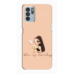 Силиконовый Чехол на Oppo Reno6 Z с картинкой Стильных Девушек (С собакой)
