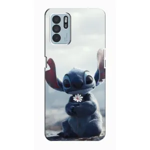 Чехол с рисунком Стич для OPPO Reno6 Z (Стич с цветочком)