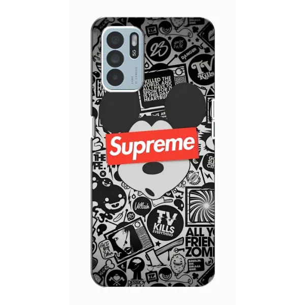 Чехол с рисунком «Supreme Маус» для OPPO Reno6 Z Чехол с рисунком «Supreme Маус» для OPPO Reno6 Z