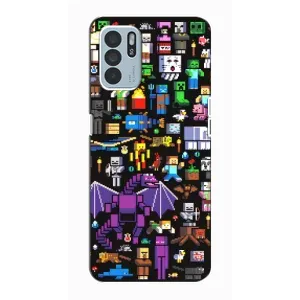 Чохол майнкрафт для Oppo Reno6 Z (Усі персонажі)