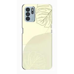 Чехол цветочный дизайн для Oppo Reno6 Z (Зелёный фон)