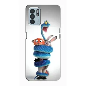 Силиконовый чехол с принтом Зоотрополіс для Oppo Reno6 Z (Змея Зоо)