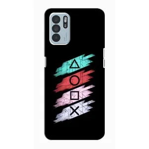 Чехол с рисунком «Значки Sony» для OPPO Reno6 Z