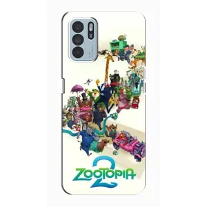 Силиконовый чехол с принтом Зоотрополіс для Oppo Reno6 Z (Зоотрополис логотип)