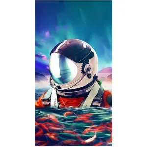 Силіконовый Чохол з принтом "Космонавти" на Oppo Reno7 4G (Космонавт у воді)