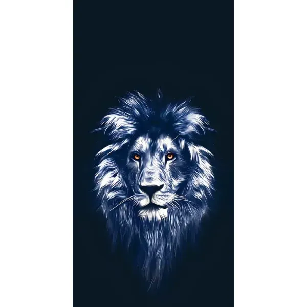 Чехол с рисунком «Лев - синий» для OPPO Reno7 4G Чехол с рисунком «Лев - синий» для OPPO Reno7 4G