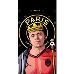 Чехол (TPU) с Футболистом на Oppo Reno7 4G (Mbappe King)