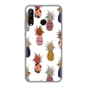 Чехол с изображением вкусной еды для Huawei P30 Lite (Ананасы)