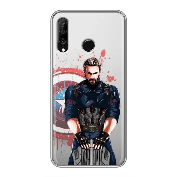 Чехол с рисунком «Арт капитан» для Huawei P30 Lite / Nova 4e