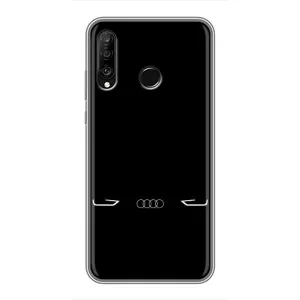 Силіконовий бампер з картинкою машини на Huawei P30 Lite (Сілует Audi)