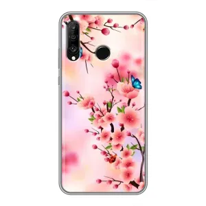 Чехол с принтом САКУРЫ на Huawei P30 Lite (Бабочки на сакуре)