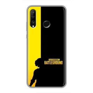Чехол (TPU) с картинкой "Лого Пабг" на Хуавей П30 Лайт (Battlegrounds)