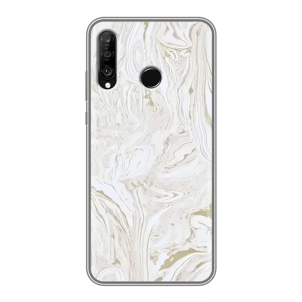 Чехол с рисунком «белый мрамор» для Huawei P30 Lite / Nova 4e Чехол с рисунком «белый мрамор» для Huawei P30 Lite / Nova 4e