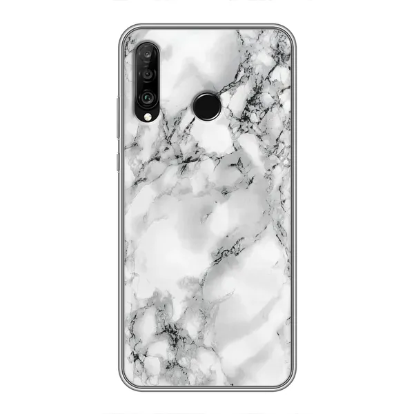 Чехол с рисунком «Белый мрамор» для Huawei P30 Lite / Nova 4e Чехол с рисунком «Белый мрамор» для Huawei P30 Lite / Nova 4e