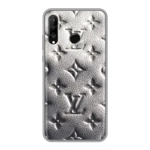 Текстурный Чехол Louis Vuitton для Хуавей П30 Лайт (Бежевый ЛВ)