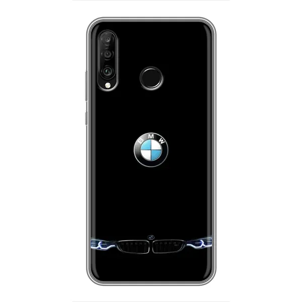 Чехол с рисунком «Черный BMW» для Huawei P30 Lite / Nova 4e