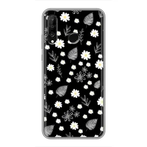 Чехлы с тематикой "ЦВЕТЫ" на Huawei P30 Lite (цветение на чорном)