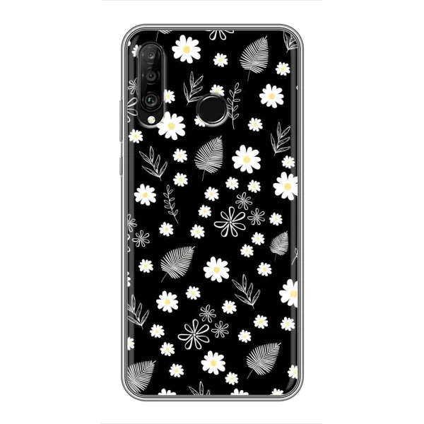 Чехол с рисунком «цветение на чорном» для Huawei P30 Lite / Nova 4e Чехол с рисунком «цветение на чорном» для Huawei P30 Lite / Nova 4e