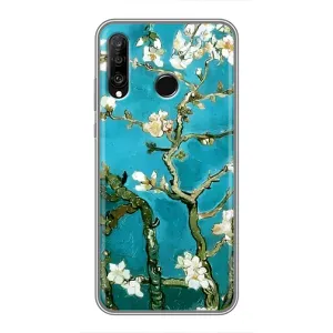 Чехол с принтом САКУРЫ на Huawei P30 Lite (Цветение Сакуры)