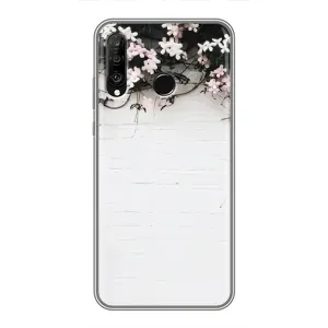 Чехлы с тематикой "ЦВЕТЫ" на Huawei P30 Lite (Цветы на стене)